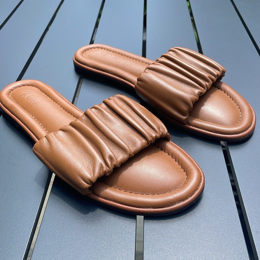 J. Crew Menorca Scrunchie-Strap Slides - Picture 3 of 15